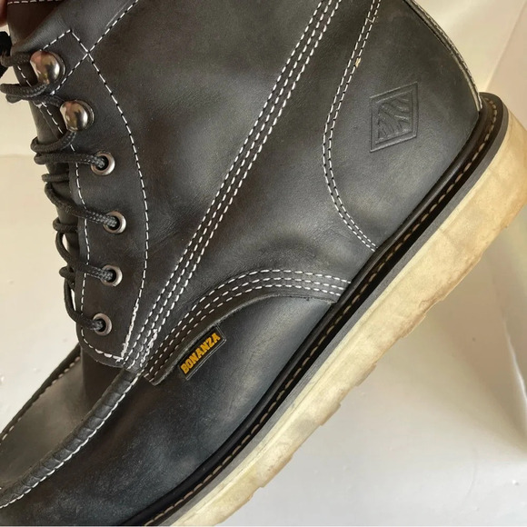 Bonanza Boots FRONTIER PLUS 6" Men's Moc Toe Work Boot - Built For Tough Jobs. - Picture 8 of 12